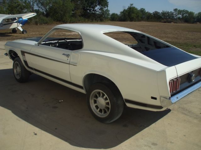 1969 White Ford Mustang