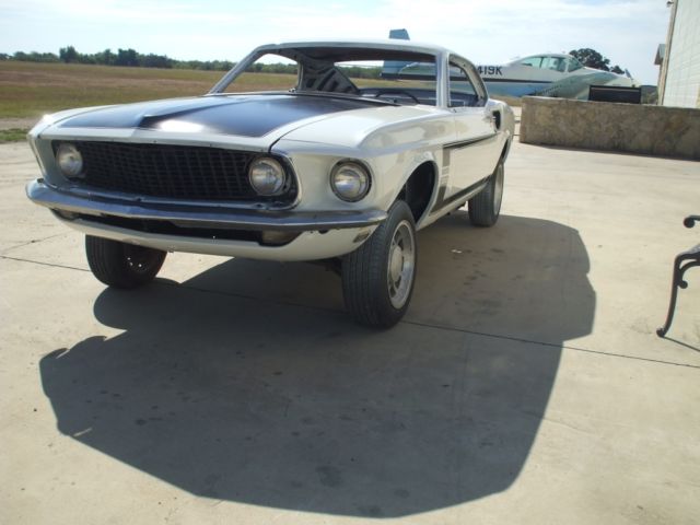 1969 White Ford Mustang