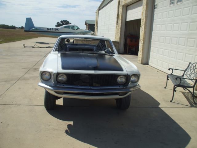 1969 White Ford Mustang