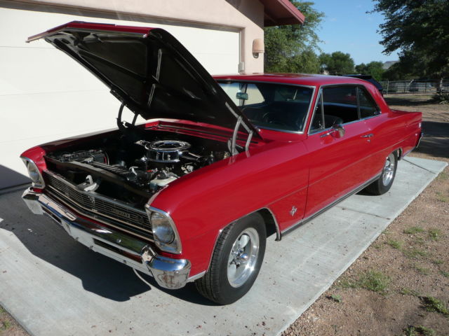 1966 Red Chevrolet Nova Coupe