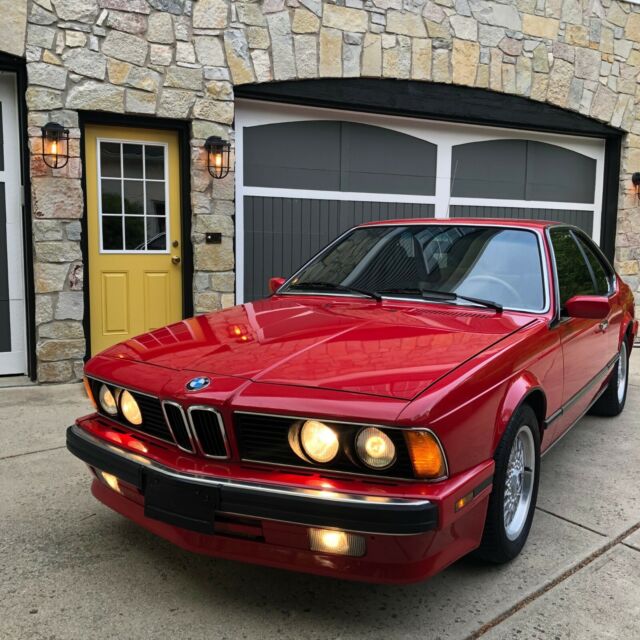 1988 Red BMW 6-Series Sedan