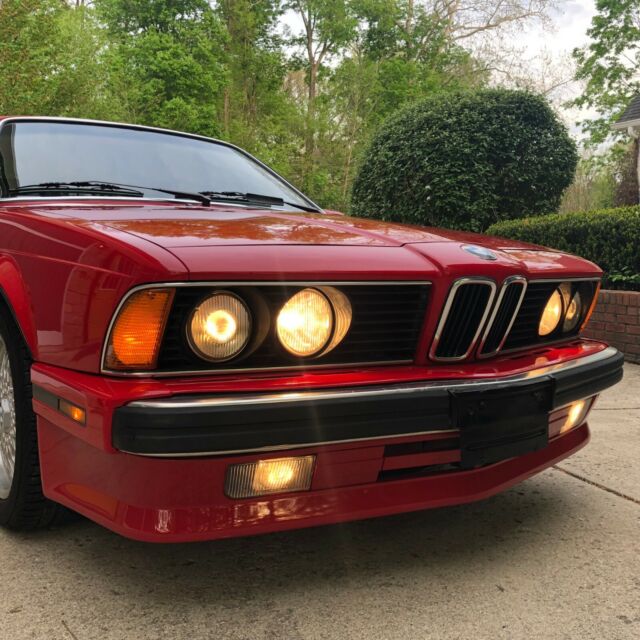 1988 Red BMW 6-Series Sedan