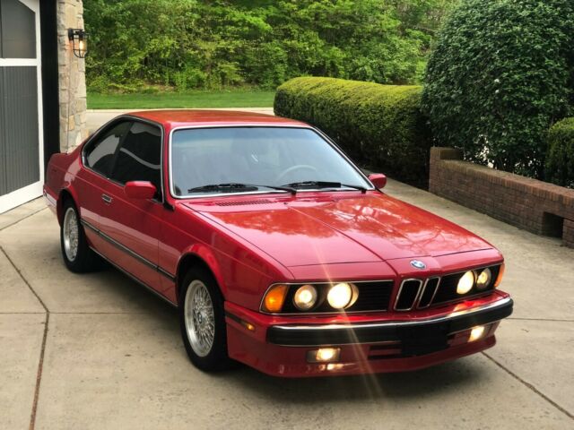 1988 Red BMW 6-Series Sedan