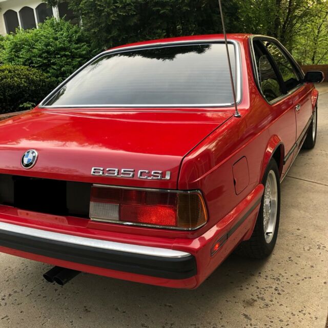 1988 Red BMW 6-Series Sedan