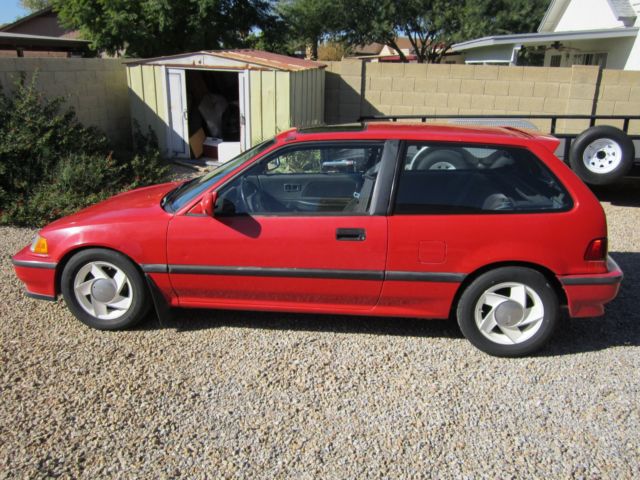 1991 Red Honda Civic Hatchback