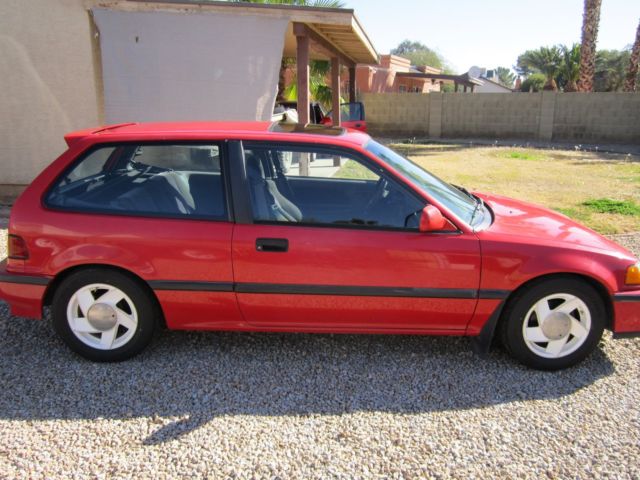 1991 Red Honda Civic Hatchback