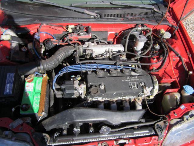 1991 Red Honda Civic Hatchback