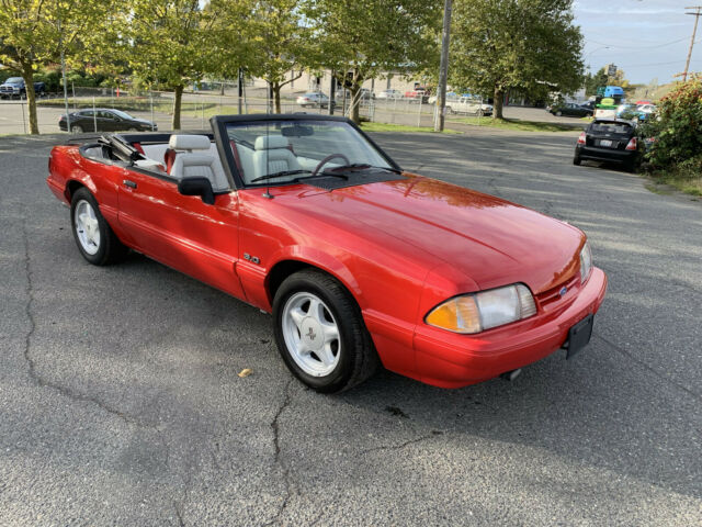 1992 Red Ford Mustang Convertible