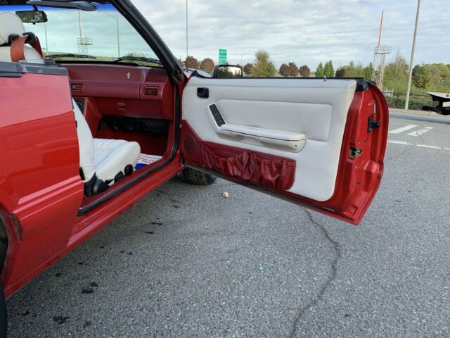1992 Red Ford Mustang Convertible