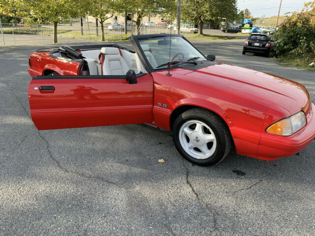 1992 Red Ford Mustang Convertible