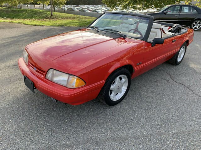 1992 Red Ford Mustang Convertible