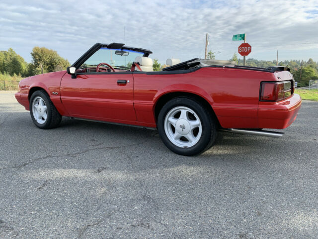 1992 Red Ford Mustang Convertible