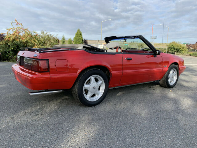 1992 Red Ford Mustang Convertible