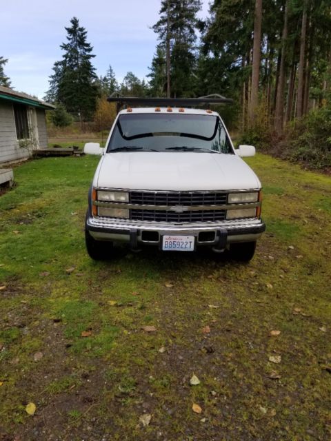 1993 White Chevrolet C/K Pickup 3500 Extended Cab Pickup