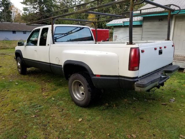 1993 White Chevrolet C/K Pickup 3500 Extended Cab Pickup