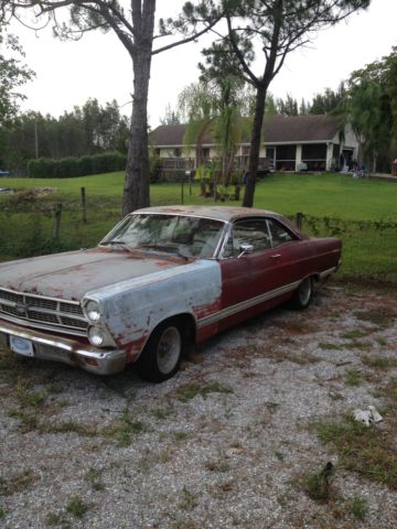 1966 one red and other blue Ford Fairlane 2 door hard tops