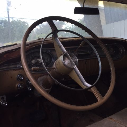1956 Tan and Dark brown Oldsmobile 2 Door Hardtop