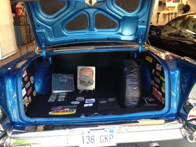 1957 Blue Chevrolet Bel Air/150/210 2 door post
