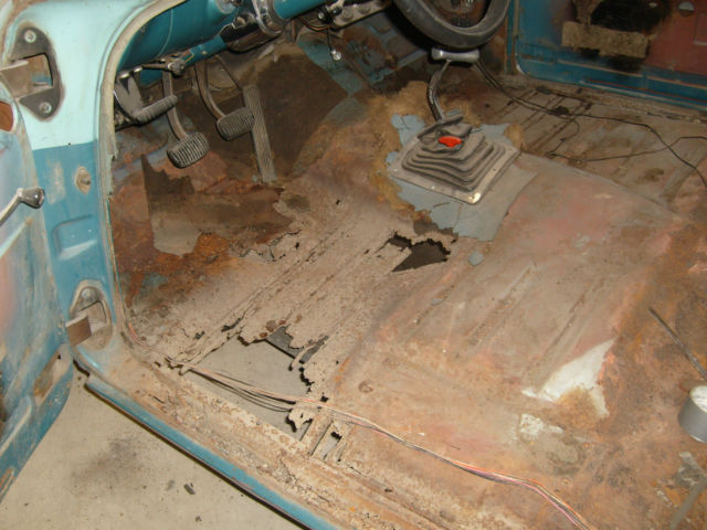 1956 2 tone blue Chevrolet Bel Air/150/210 2 Door post