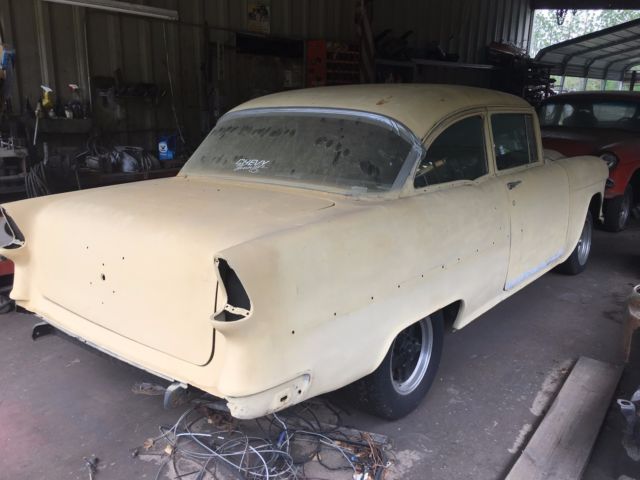1955 Orange Chevrolet Bel Air/150/210 Coupe