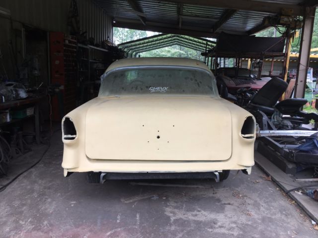 1955 Orange Chevrolet Bel Air/150/210 Coupe