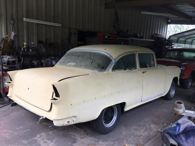 1955 Orange Chevrolet Bel Air/150/210 Coupe