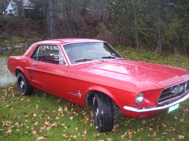 1967 Red Ford Mustang Sedan