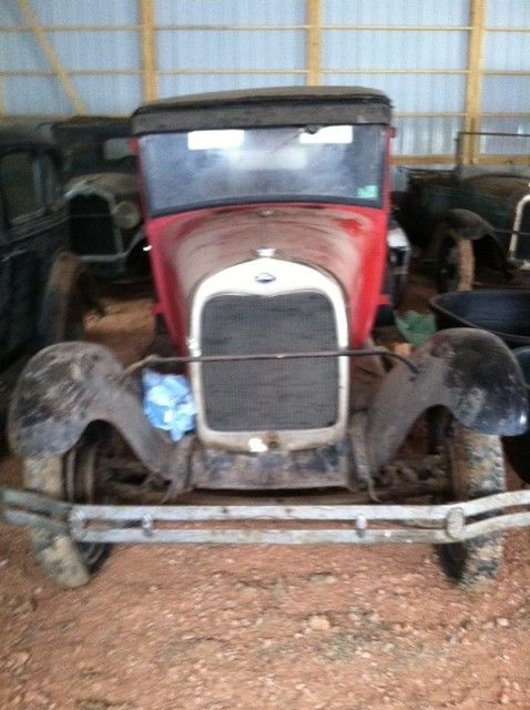 1928 Red Ford Model A Sedan