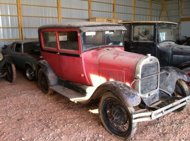 1928 Red Ford Model A Sedan