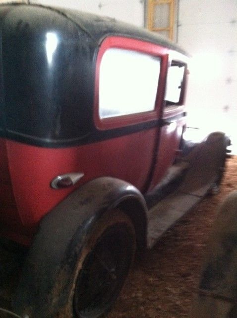 1928 Red Ford Model A Sedan