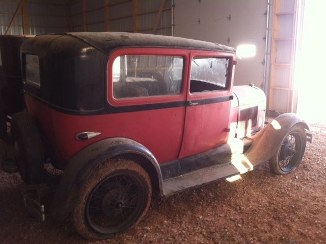 1928 Red Ford Model A Sedan