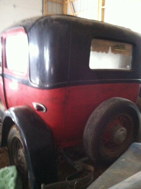 1928 Red Ford Model A Sedan