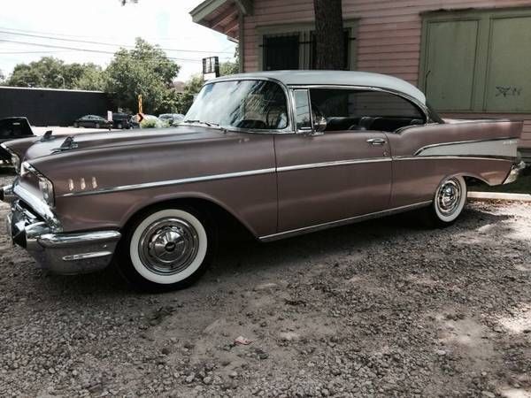1957 Dusk Pearl/India Ivory Chevrolet Bel Air/150/210 Coupe