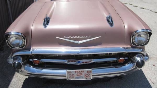 1957 Dusk Pearl/India Ivory Chevrolet Bel Air/150/210 Coupe