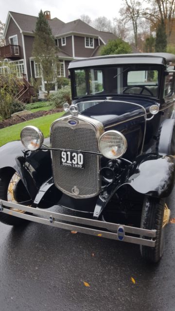 1930 Blue black Ford Model A 2 dr sedan