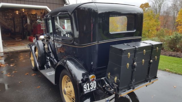 1930 Blue black Ford Model A 2 dr sedan