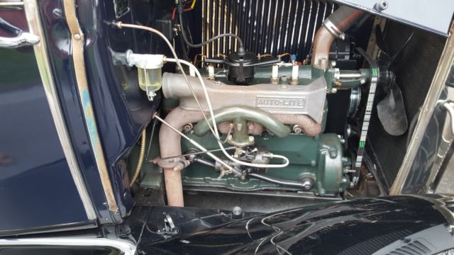 1930 Blue black Ford Model A 2 dr sedan