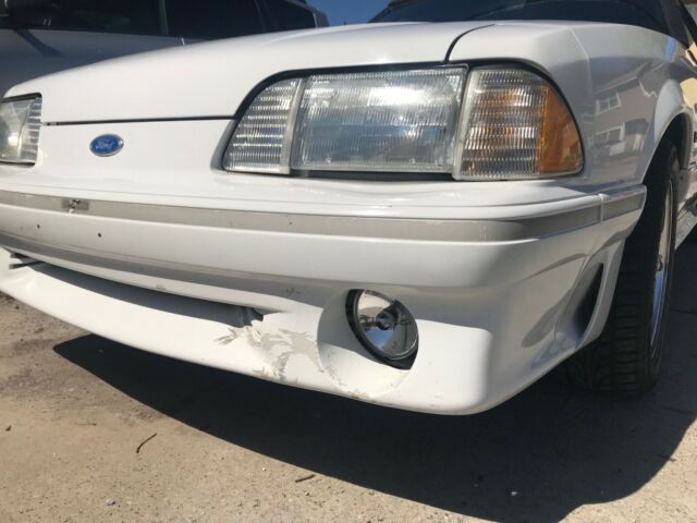 1990 White Ford Mustang Convertible