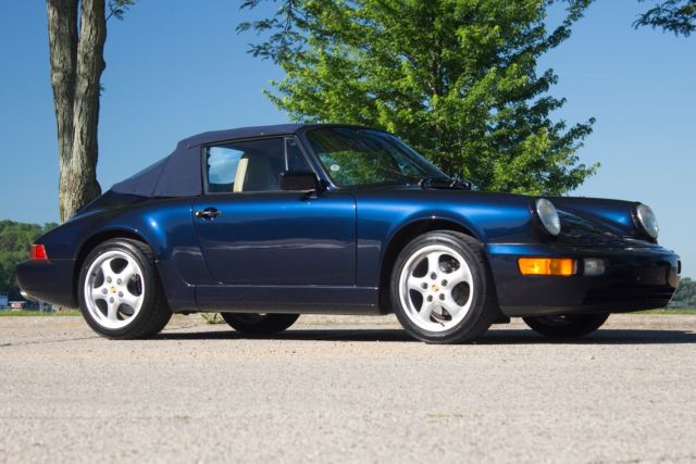 1991 Blue Porsche 911 Convertible