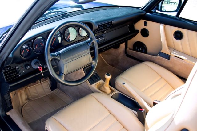 1991 Blue Porsche 911 Convertible