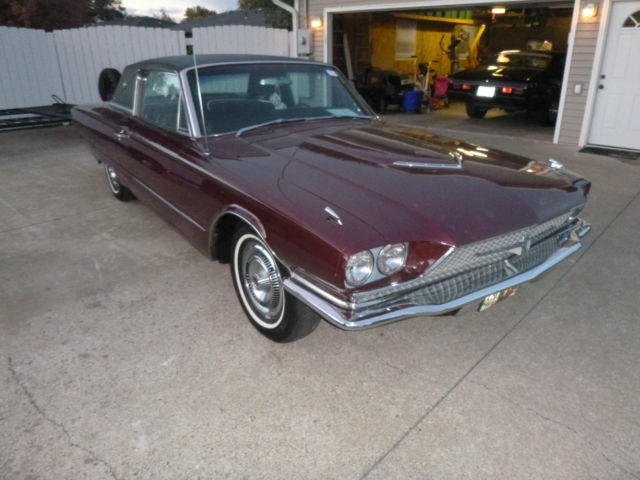 1966 Burgundy Ford Thunderbird Coupe