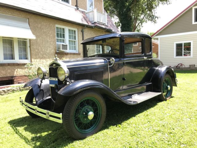 1931 Black Ford Model A Coupe
