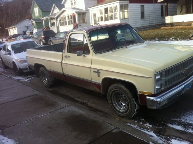1981 Beige with maroon trim Chevrolet C-10 Standard Cab Pickup