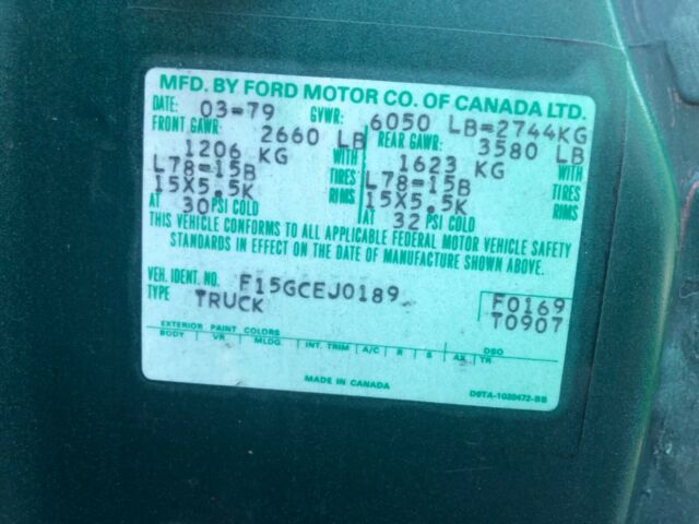 1979 Green Ford F-150