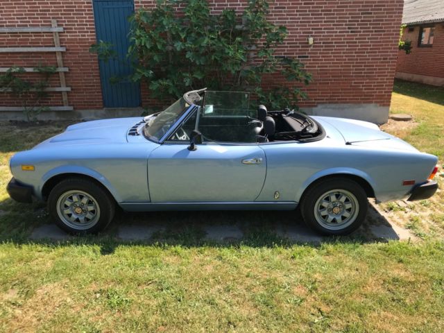 1982 lightblue Fiat 124 Spider Cabriolet