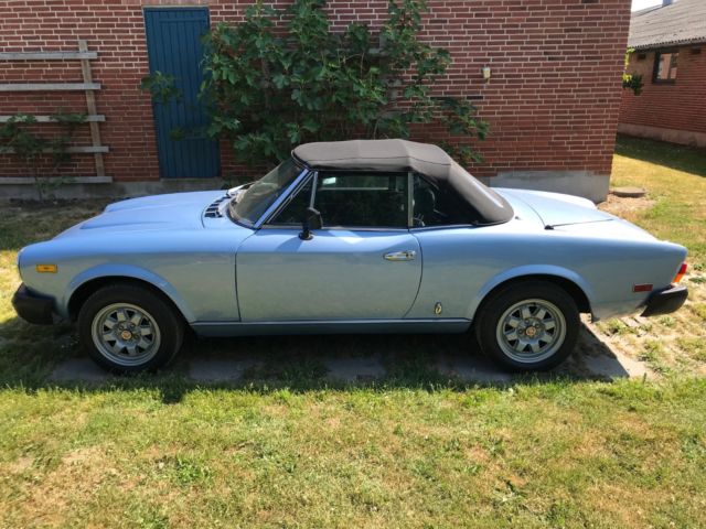 1982 lightblue Fiat 124 Spider Cabriolet
