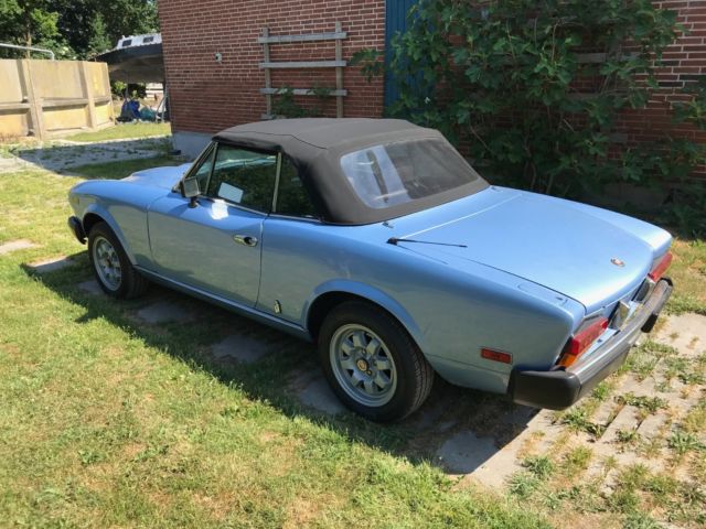 1982 lightblue Fiat 124 Spider Cabriolet
