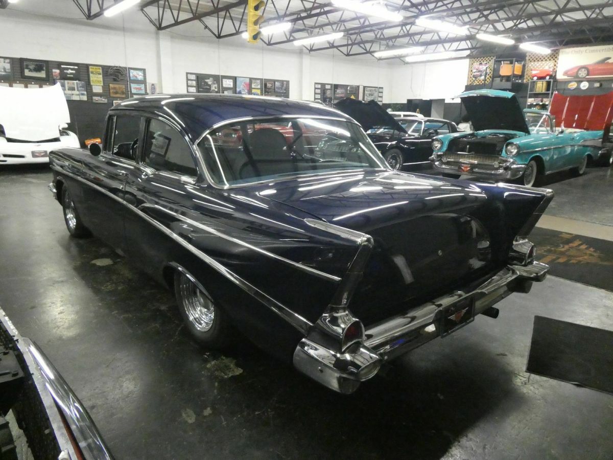 1957 Blue Chevrolet Bel Air/150/210 Sedan