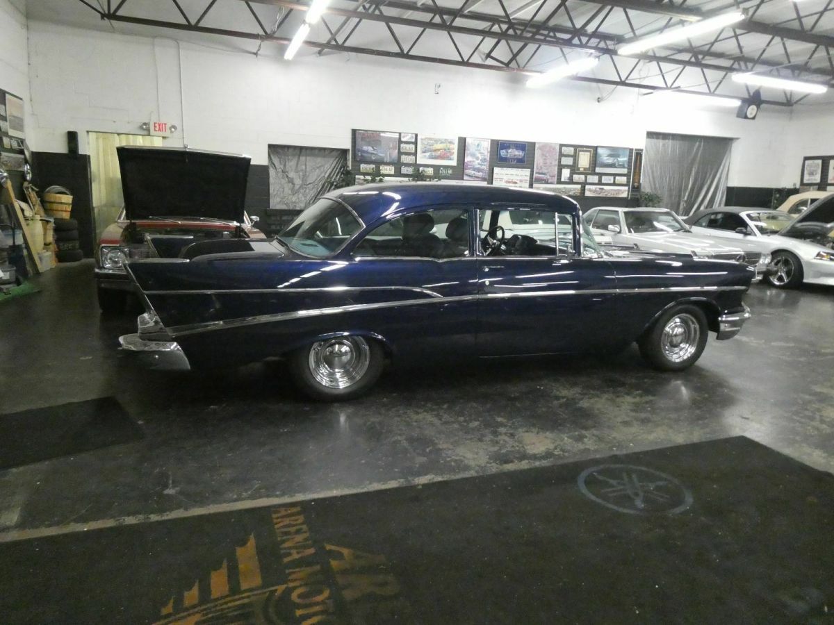 1957 Blue Chevrolet Bel Air/150/210 Sedan