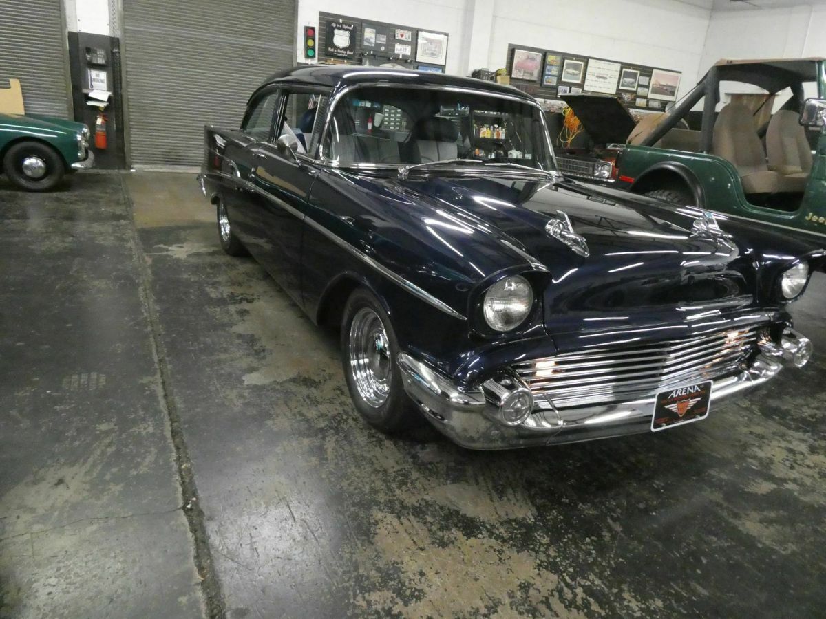 1957 Blue Chevrolet Bel Air/150/210 Sedan